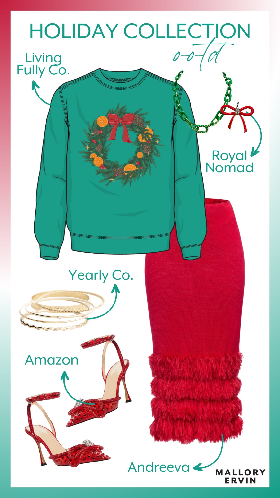 Wreath Sweatshirt OOTD 💚🍊  

#LTKHoliday #LTKStyleTip #LTKBump