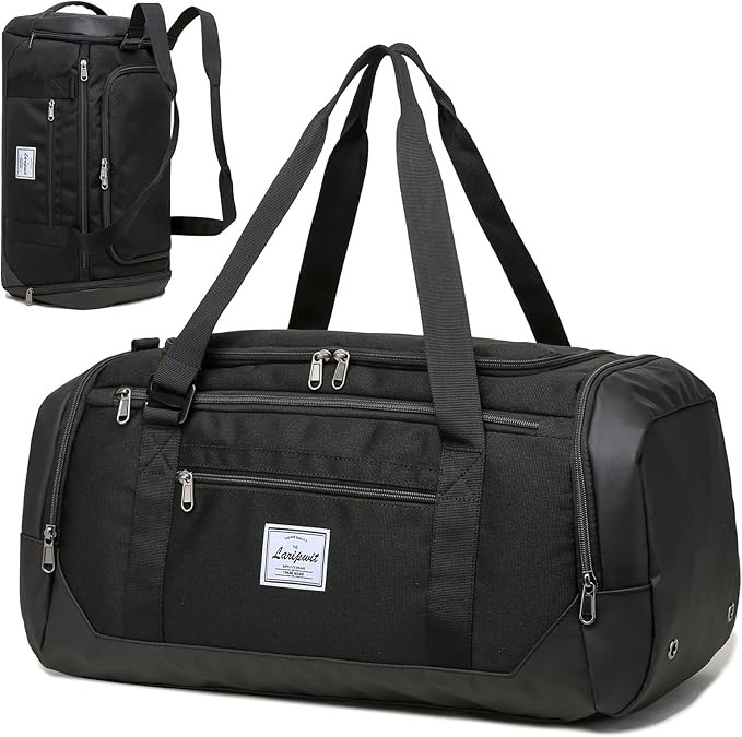 Laripwit Travel Duffle Bag for men 40L Medium Sports Gym Bag with Wet Pocket & Shoes Compartment ... | Amazon (US)