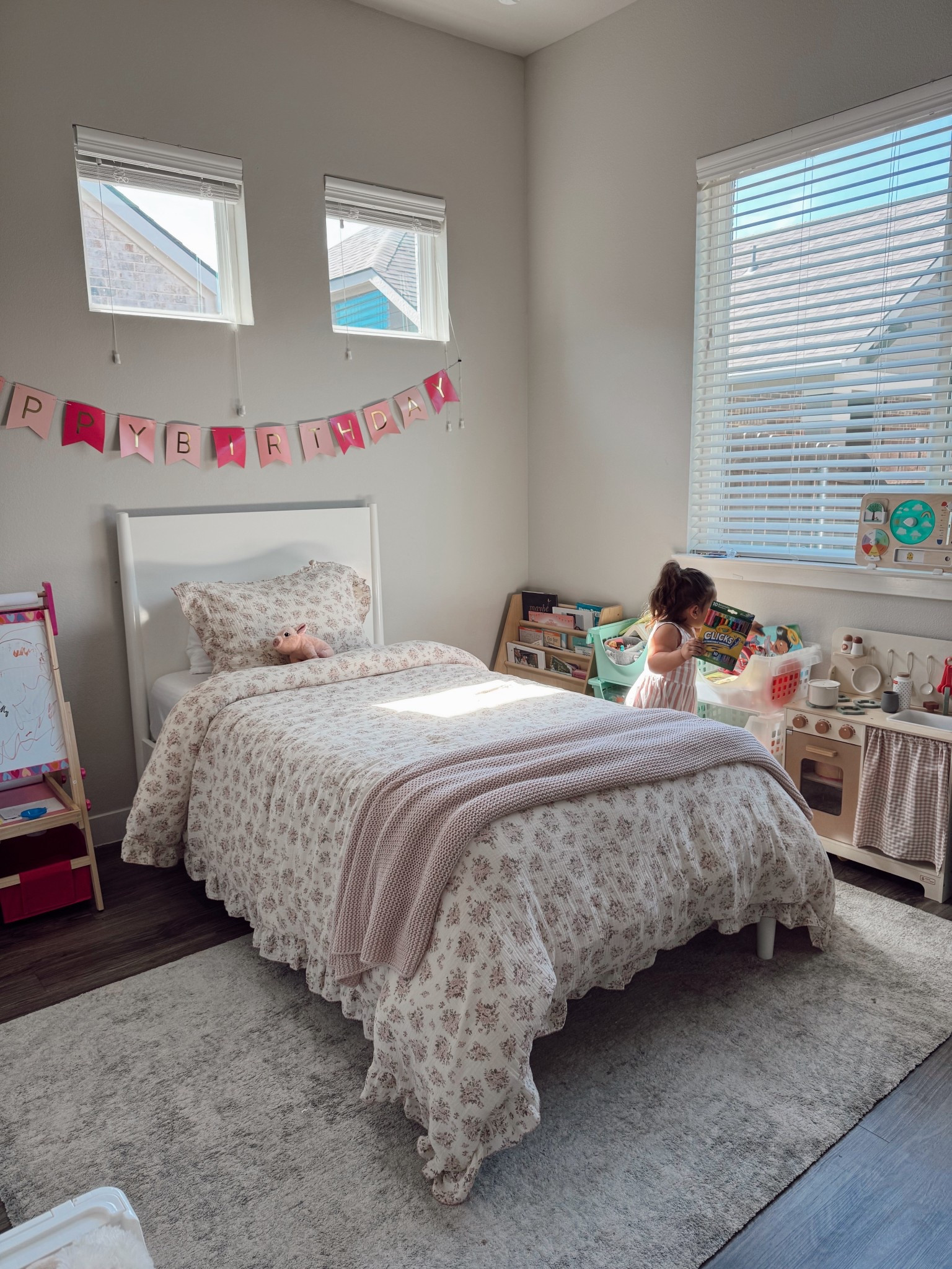 Lessi’s big girl bed details 🛏✨ The bed is a twin, but we went with a full-size duvet + cover for a cozy, luxe feel!

#LTKKids #LTKHome #LTKFamily