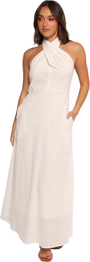 Petal & Pup Women's Betsy Halterneck Maxi Dress | Amazon (US)