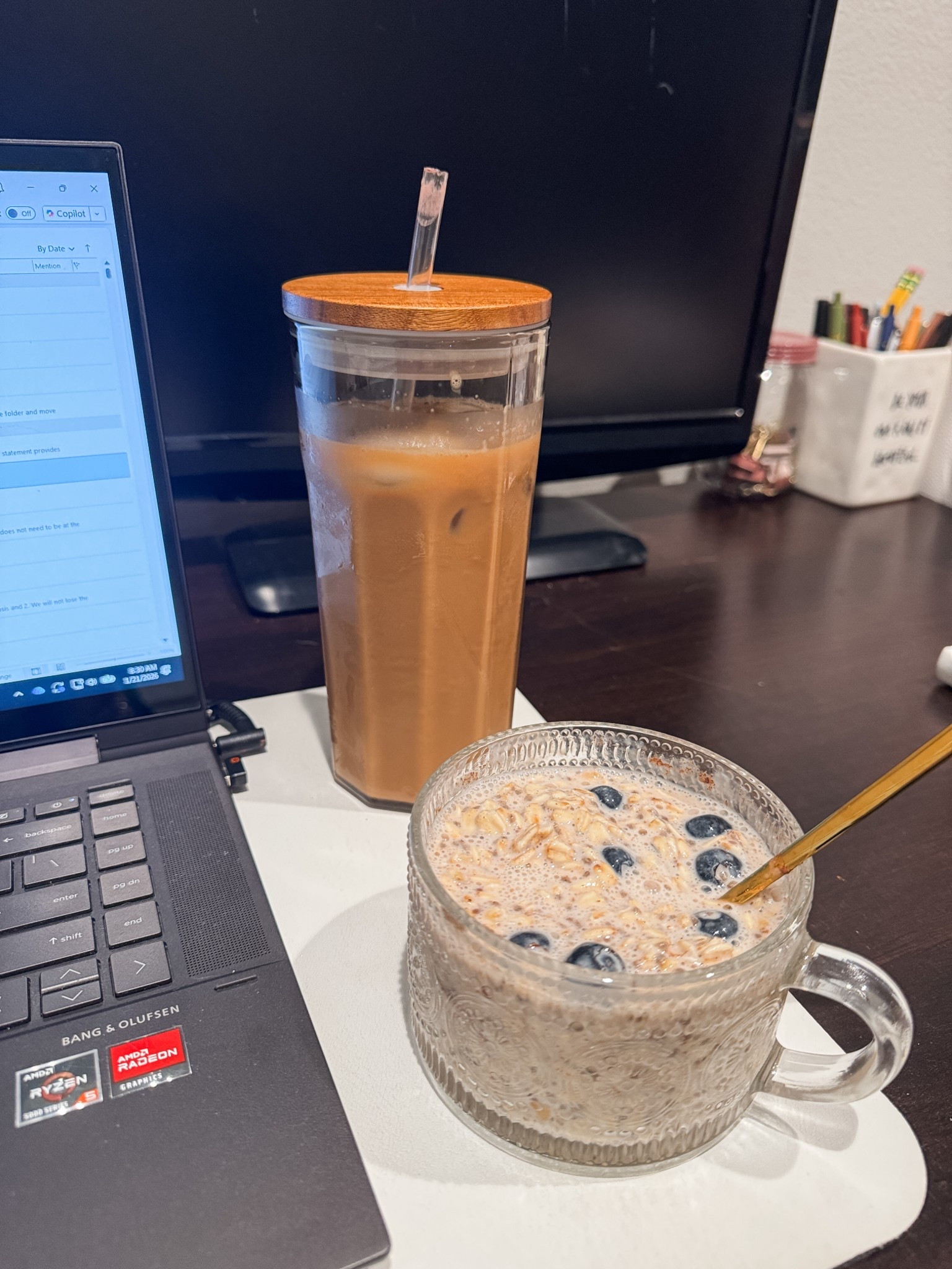 An overnight oats kind of morning in my favorite Amazon glass bowls. My coffee cup is my latest Target favorite. 

#LTKmorningroutine #LTKfoodie #LTKHome