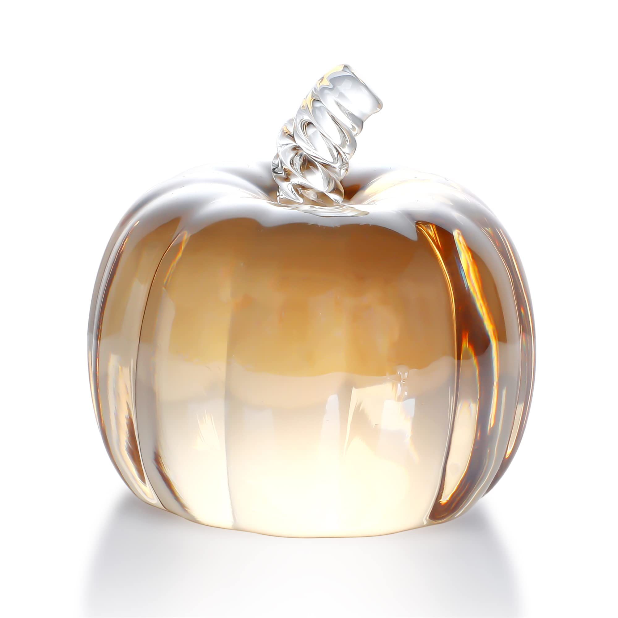 2.8’’ Crystal Pumpkin Figurine Collectible Art Glass Harvest Shimmer Fruit Paperweight Table ... | Amazon (US)