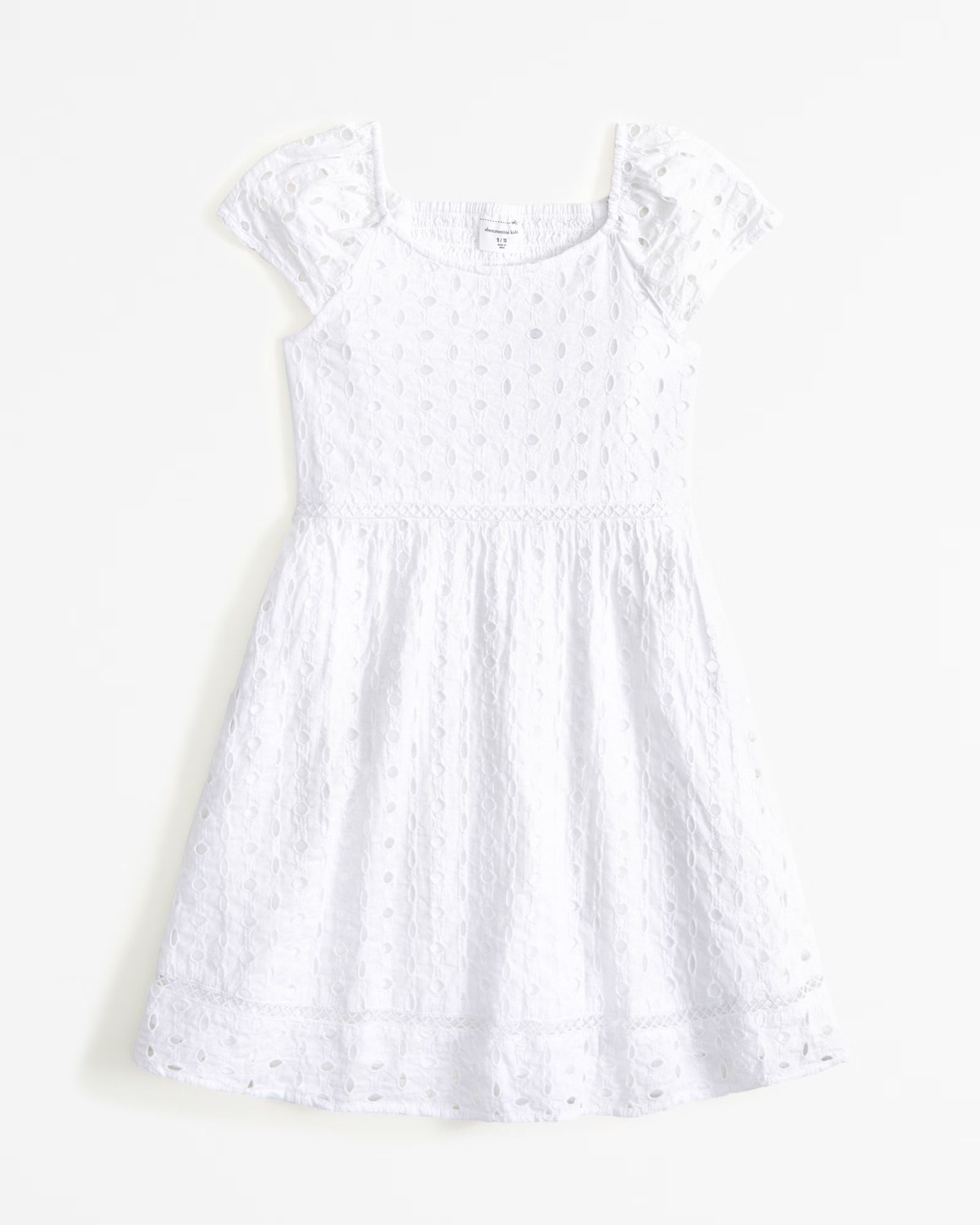 girls flutter sleeve embroidered mini dress | girls dresses & rompers | Abercrombie.com | Abercrombie & Fitch (US)