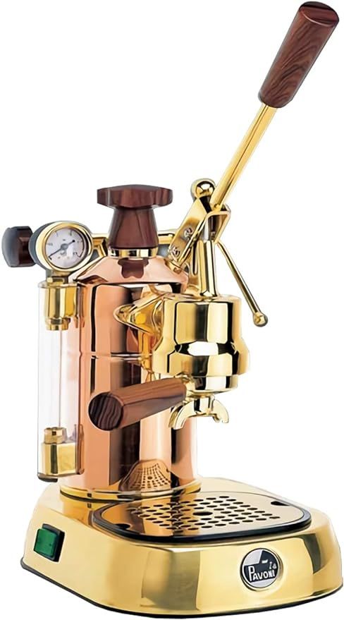 La Pavoni PB-16 Professional Copper/Brass Lever Espresso Machine; 38 oz boiler capacity; Capable ... | Amazon (US)