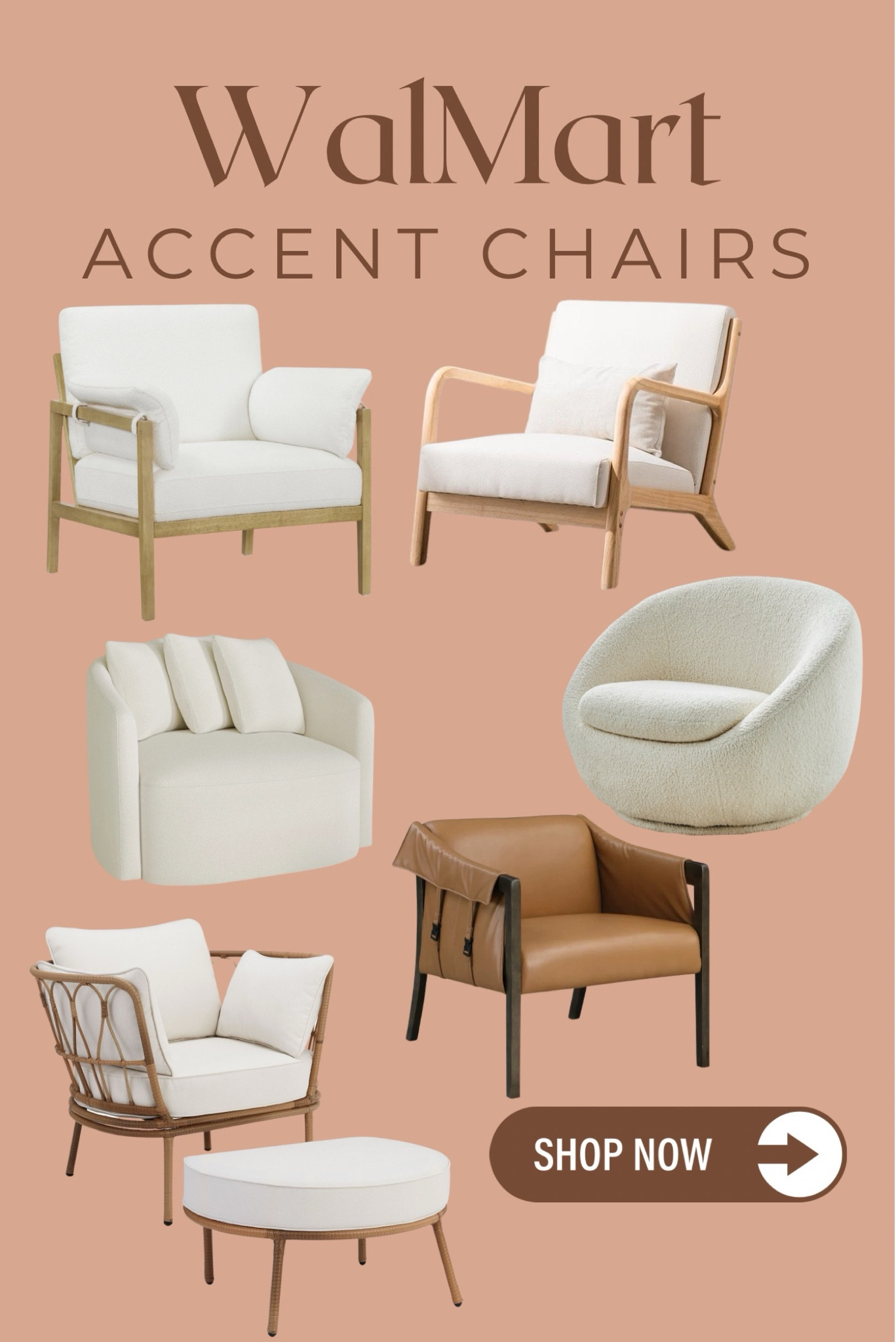 Walmart accent chairs, creme, white, living room chair, bedroom side chair

#LTKHome