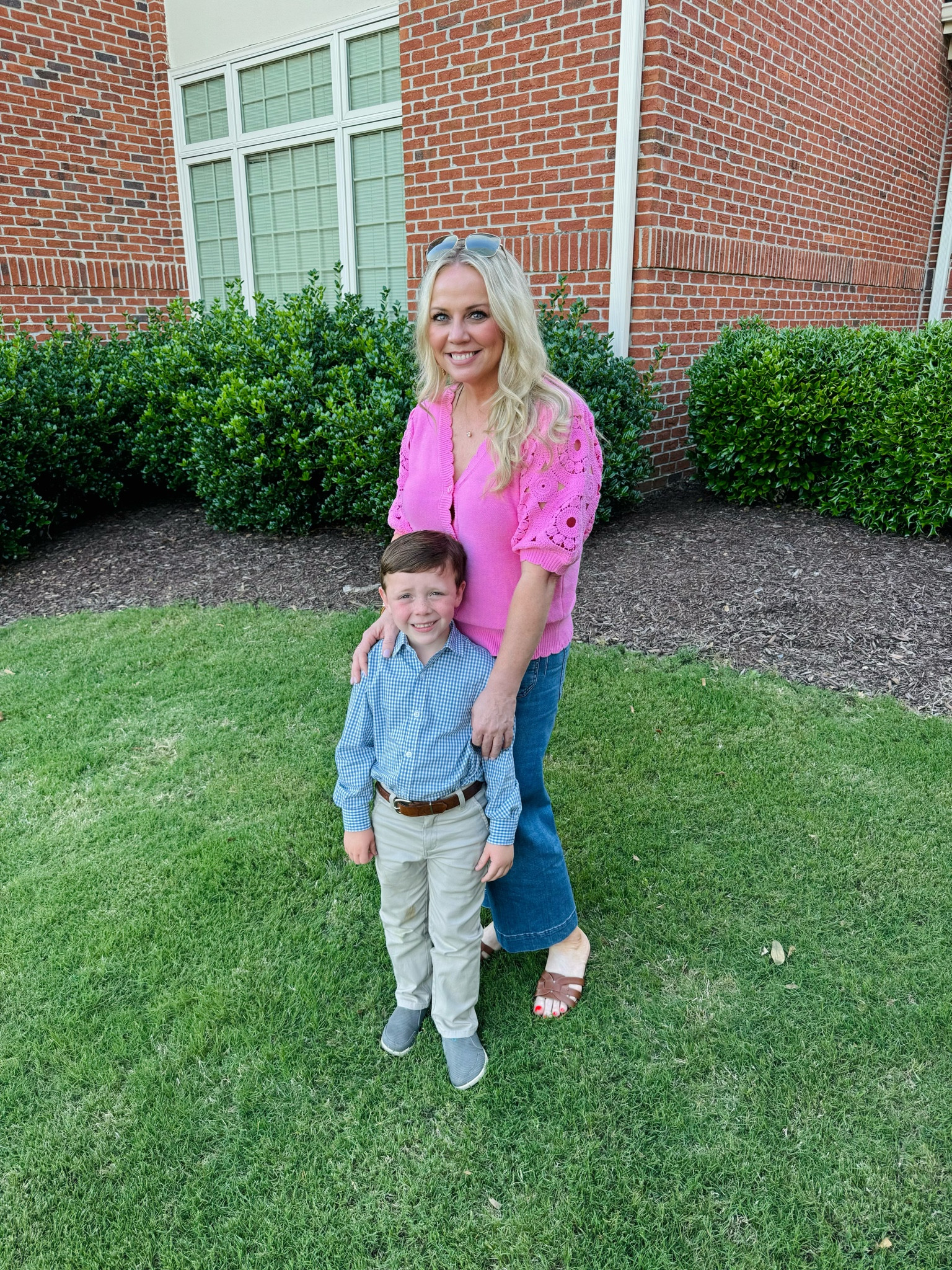 This pink sweater is adorable! Looks like pink is sold out but white is beautiful too! And my favorite jeans of summer! These are great for dressing up and down. I order petite to make them a little more cropped! 

#LTKSeasonal #LTKStyleTip #LTKOver40