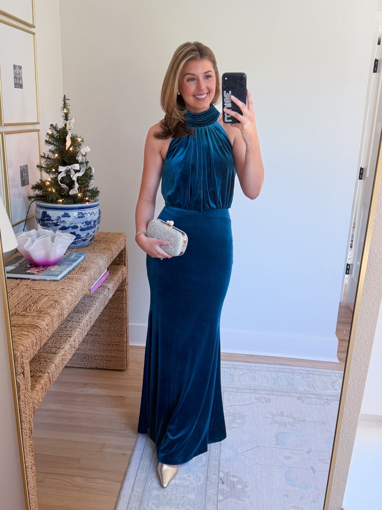 Winter black tie dress on sale for under $200! Wearing a 2