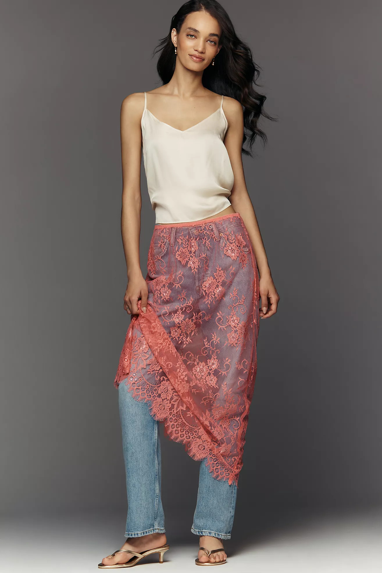 LyreBird Delicate Lace Maxi Skirt | Anthropologie (US)