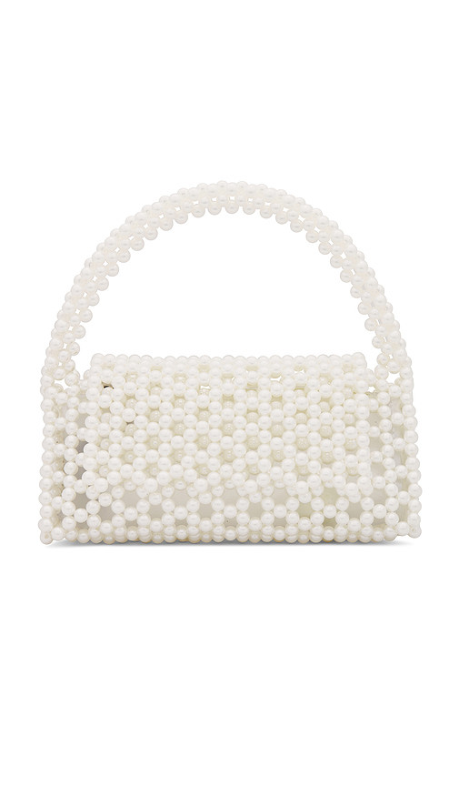 olga berg Amrita Bead Top Handle Bag in White. | Revolve Clothing (Global)