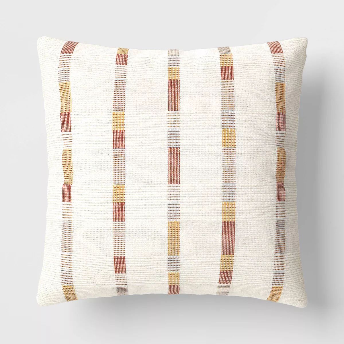 Oversized Woven Striped Square Throw Pillow Cream - Threshold™ | Target