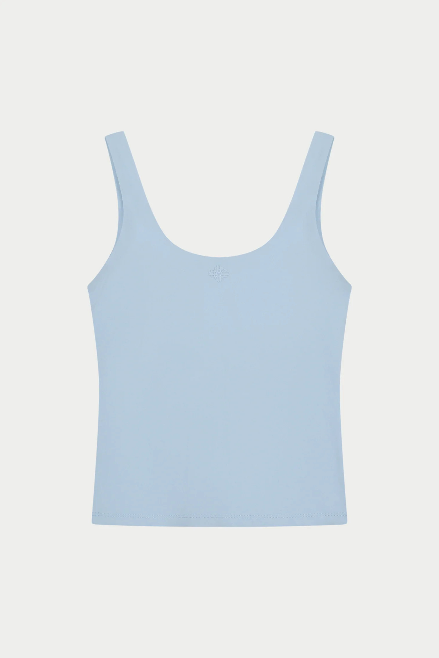 SCULPTING STRETCH SCOOP NECK SPORTS TOP - POWDER BLUE | The Couture Club
