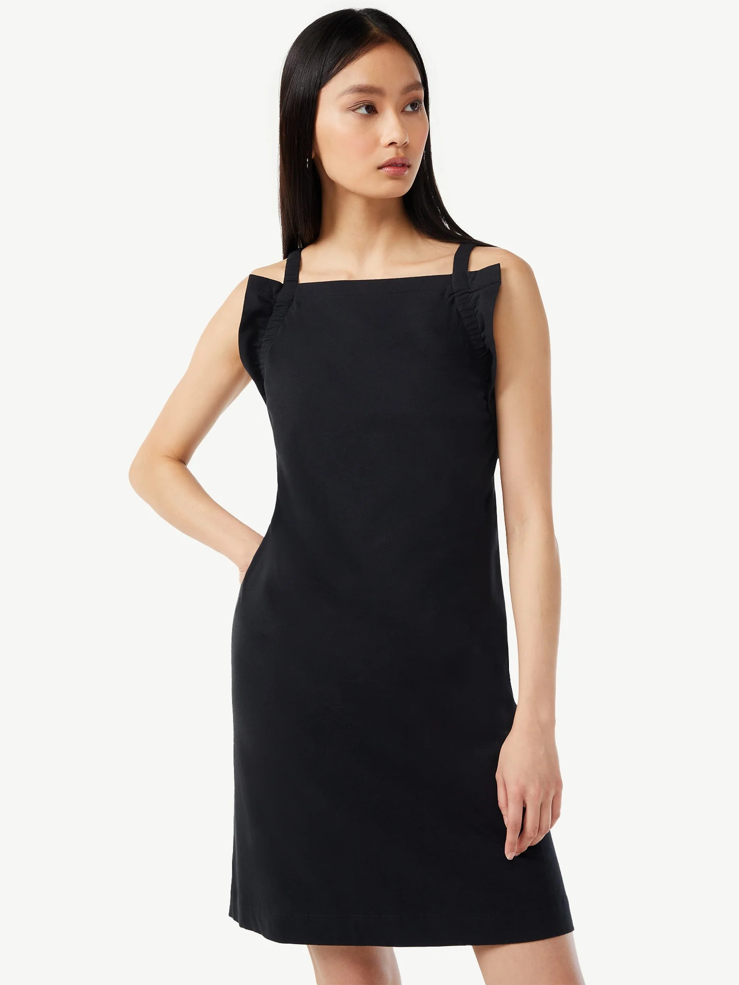 Free Assembly Women's Sleeveless Dress with Ruffle Trim | Walmart (US)