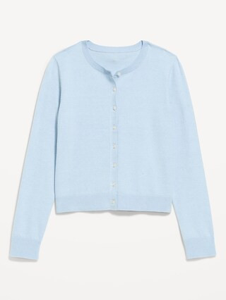 SoSoft Lite Cropped Crew-Neck Cardigan | Old Navy (CA)