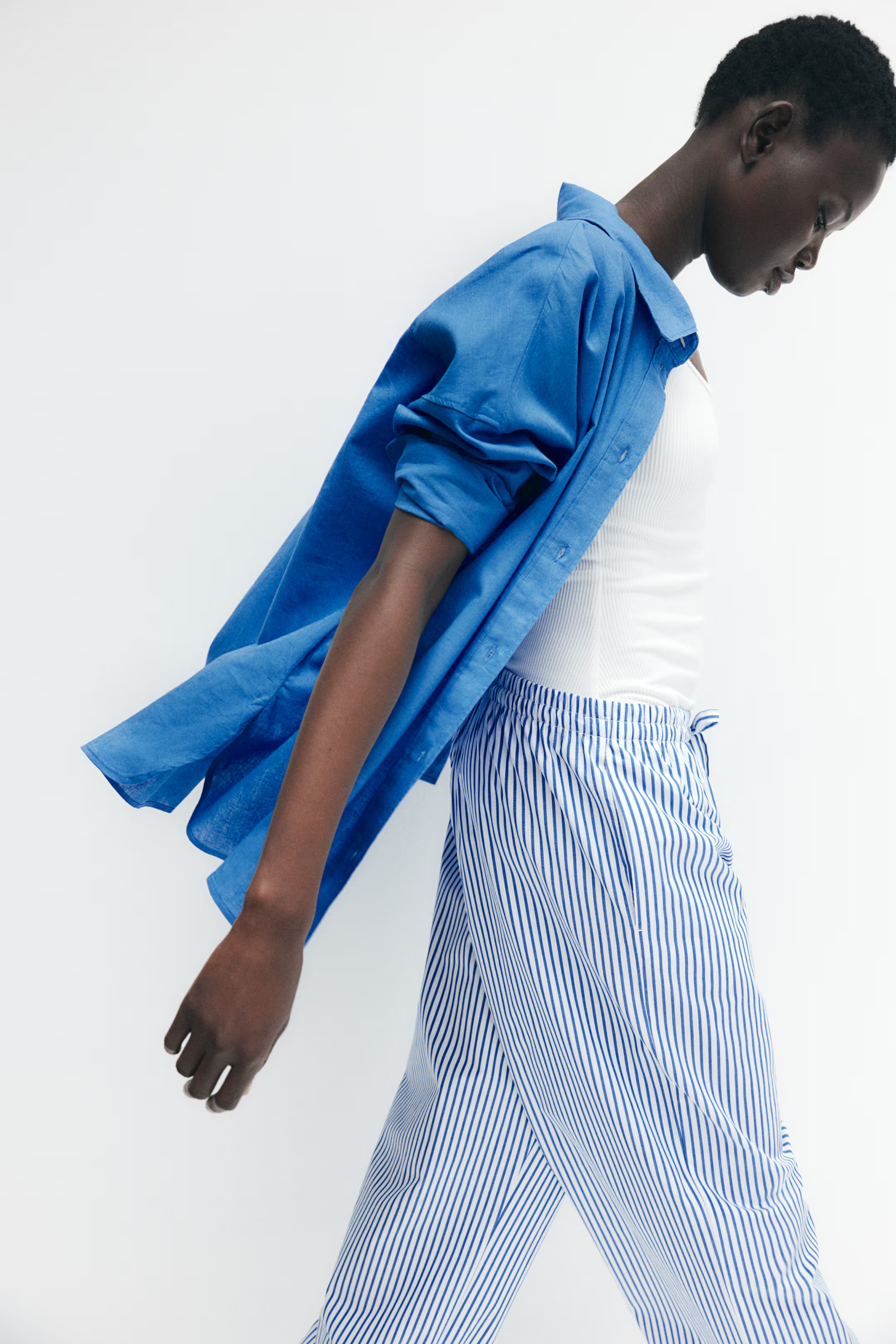 Camisa oversize en mezcla de lino | H&M (FR, IT, ES, PT, BE)