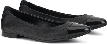 Naomi Quilted Cap Toe Ballet Flat (Women) | Nordstrom