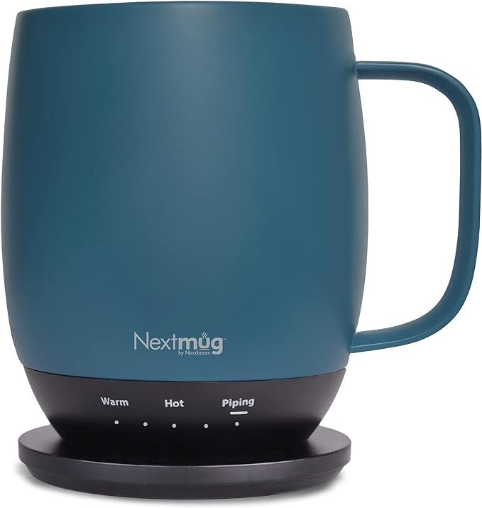 Nextmug - Temperature-Controlled, Self-Heating Coffee Mug (Slate Blue - 14 oz.) | Amazon (US)