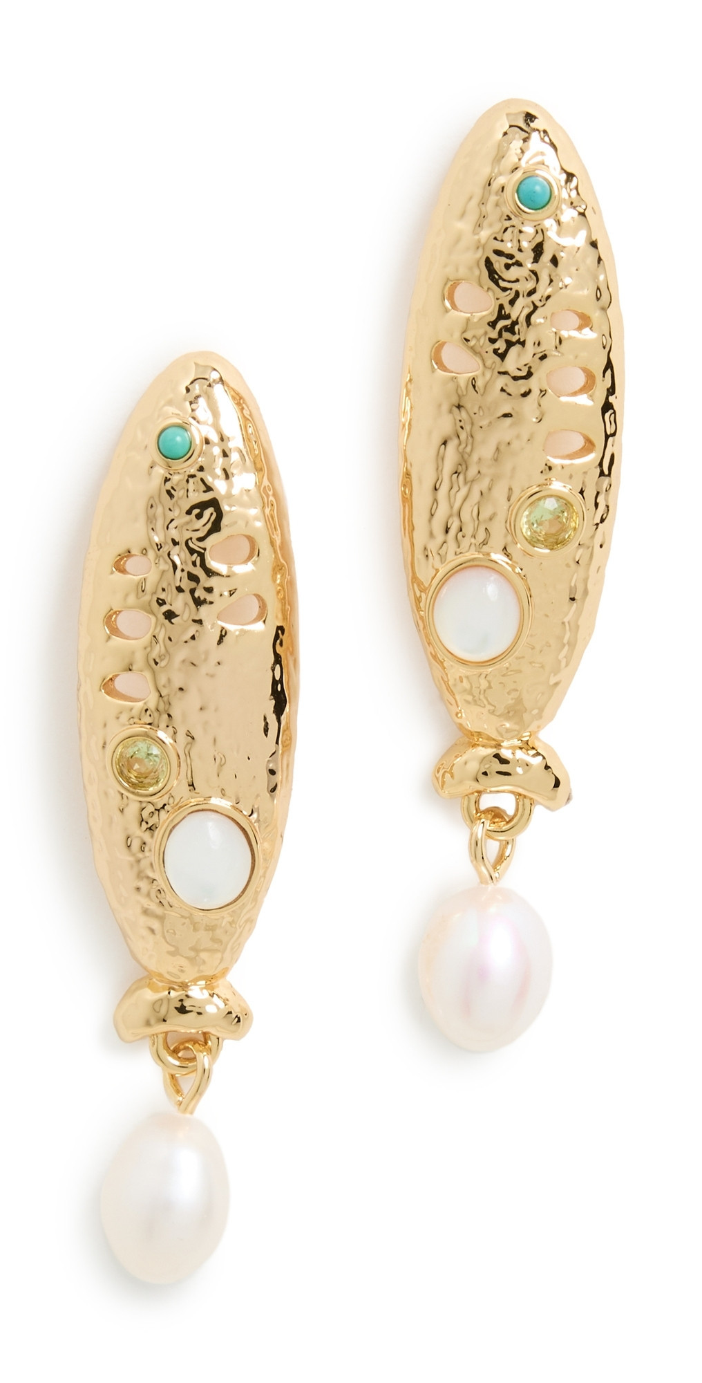 Lizzie Fortunato Sardina Pearl Earrings Gold One Size | Shopbop
