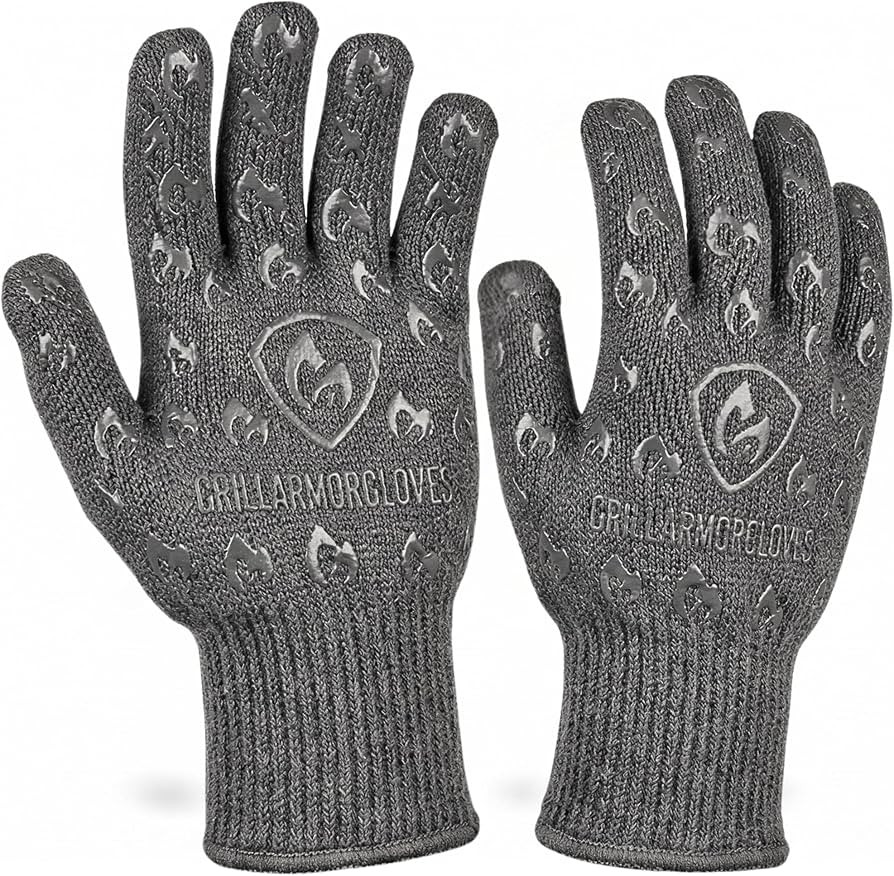 Oven Gloves with Fingers - 932\u00b0F Extreme Heat Proof and Cut Resistant Mitts for Kitchen, BBQ... | Amazon (US)