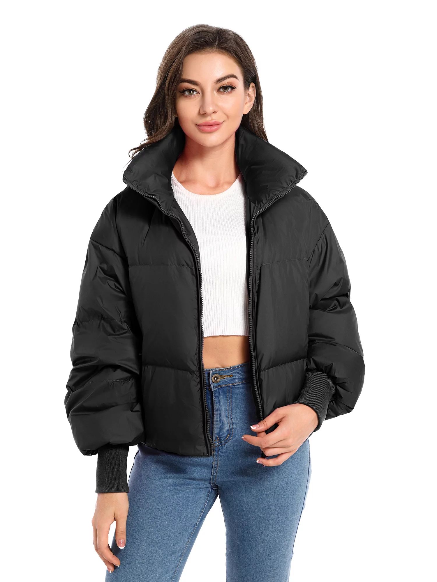Orolay Women's Winter Down Jacket Short Length Bubble Oversized Silhouette Down Coat - Walmart.co... | Walmart (US)