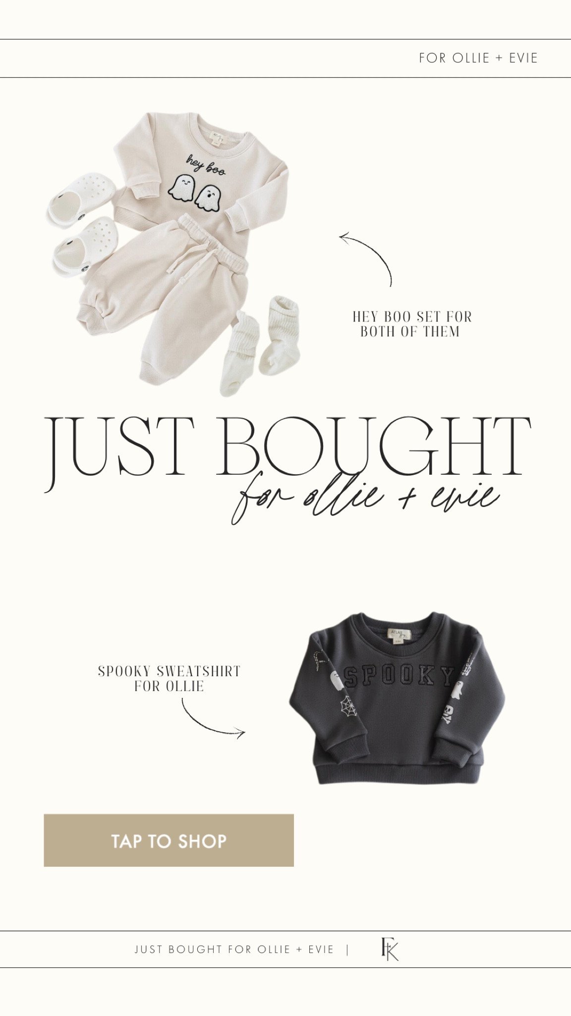 The cutest spooky sets just launched!! Love that they’re available in newborn to 5T!!! Perfect gender neutral matching siblings 🥰🥰🥰

Spooky season, spooky sweatshirt, hey boo set, sweat sets, sibling matching 

#LTKKids #LTKBaby #LTKSeasonal