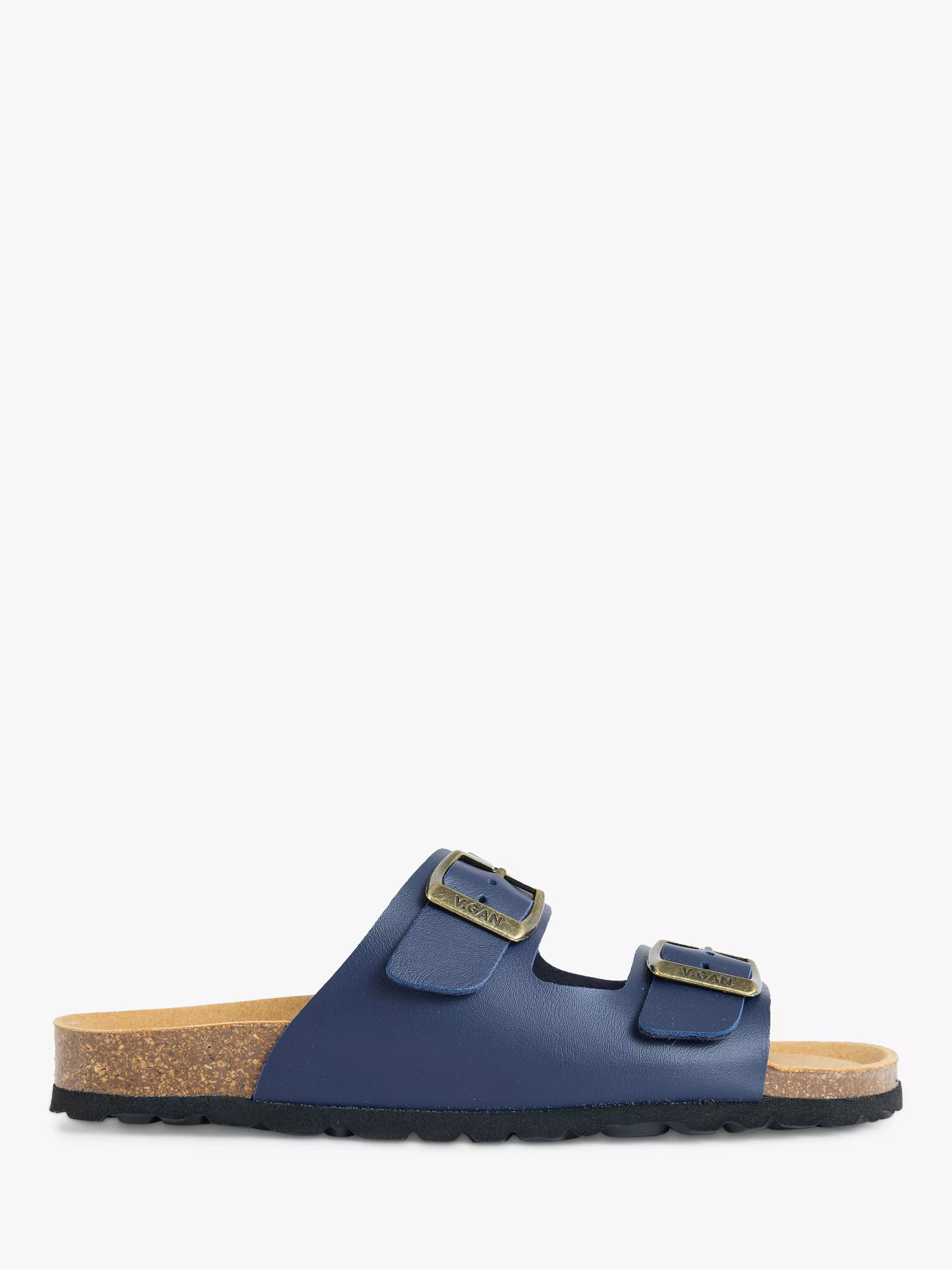 Vegan Mango Comfort Footbed Sandals, Navy, 3 | John Lewis (UK)
