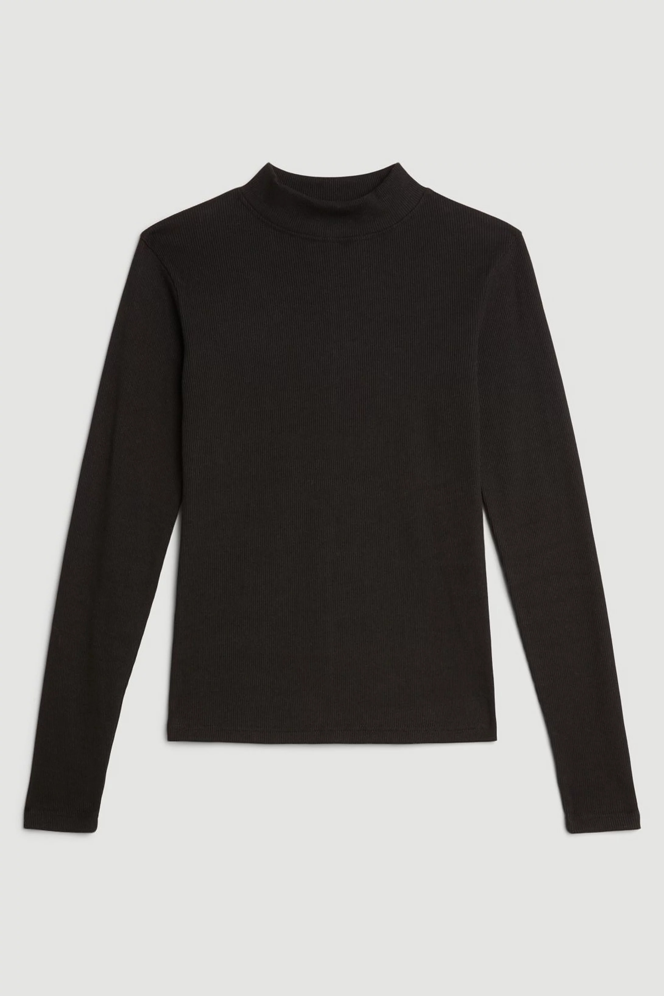 Compact Jersey Ribbed Turtle Neck Top | Karen Millen | Karen Millen UK + IE + DE + NL