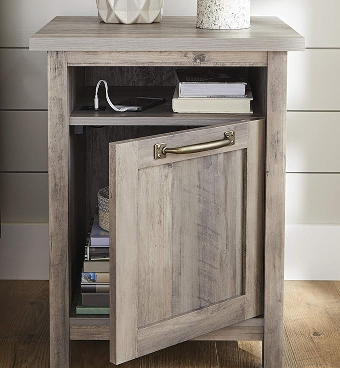 Better Homes & Gardens Modern Farmhouse End Table Nightstand with USB | Amazon (US)