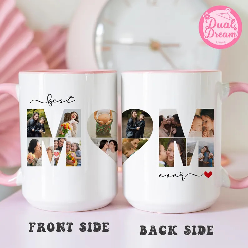 Personalized Photo Mug For MOM, Custom Mothers Day Cup, Photo Collage Mug, MOM Birthday Gift, Mot... | Etsy (US)