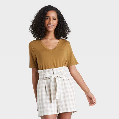 Women's Short Sleeve V-Neck T-Shirt - A New Day™ | Target