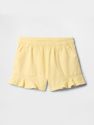 babyGap Twill Ruffle Pull-On Shorts | Gap Factory