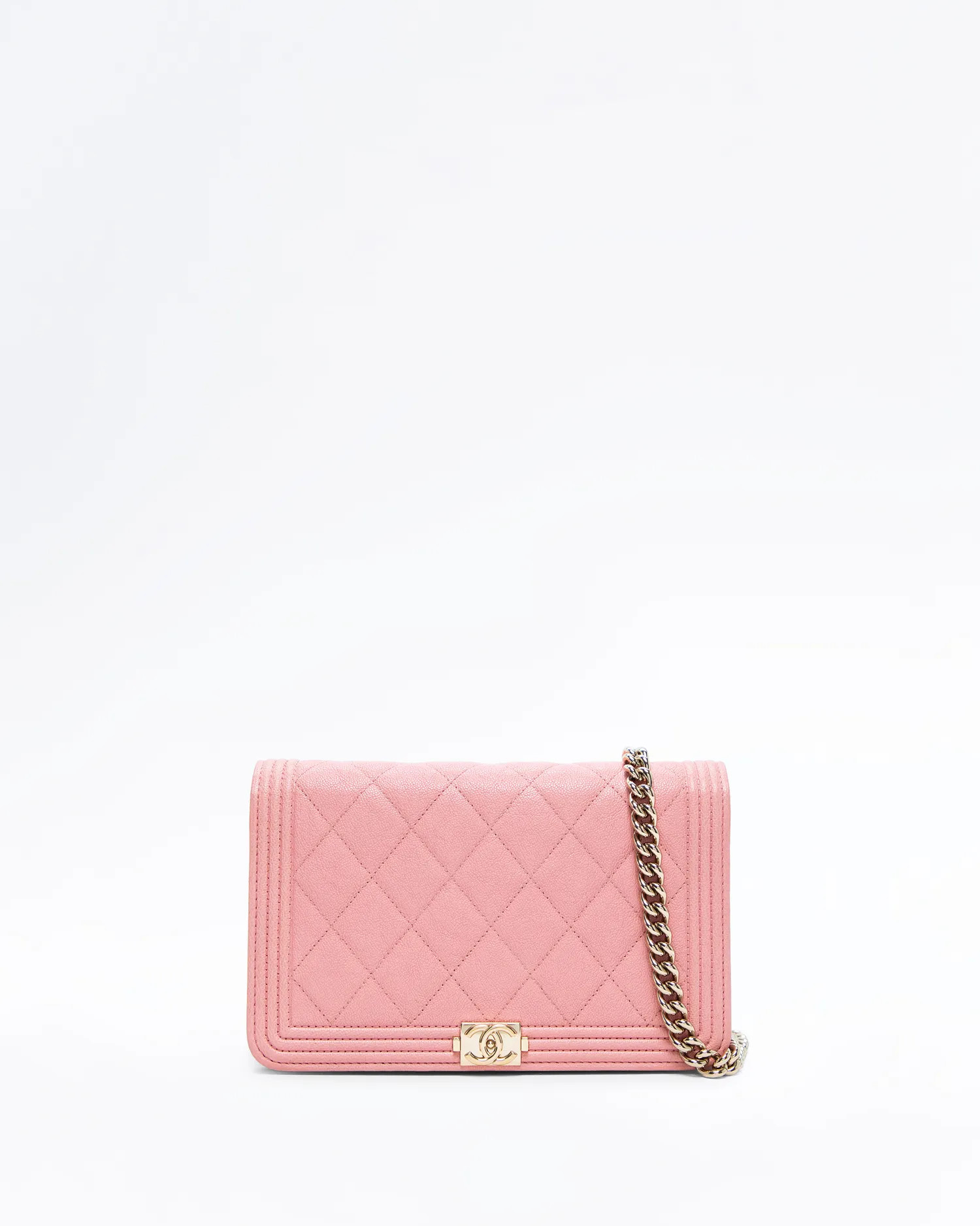 Caviar Quilted Boy Wallet on a Chain | Vivrelle