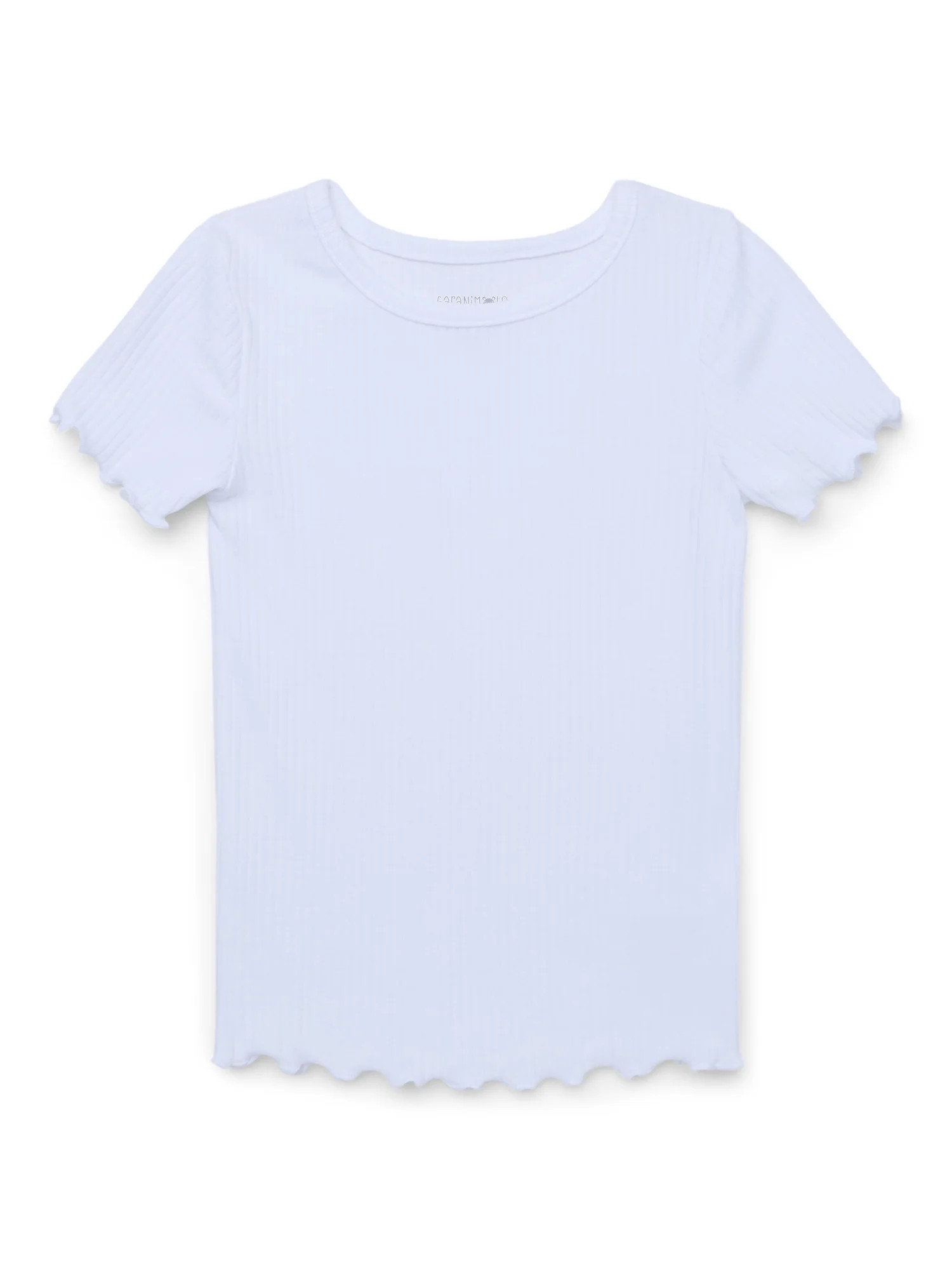 Garanimals Toddler Girl Short Sleeve Solid Rib T-Shirt, Sizes 18M-5T | Walmart (US)