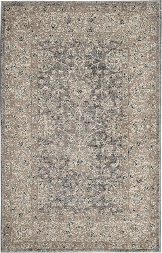 SAFAVIEH Sofia Collection 2'2" x 6' Light Grey/Beige SOF330B Vintage Oriental Distressed Non-Shed... | Amazon (US)