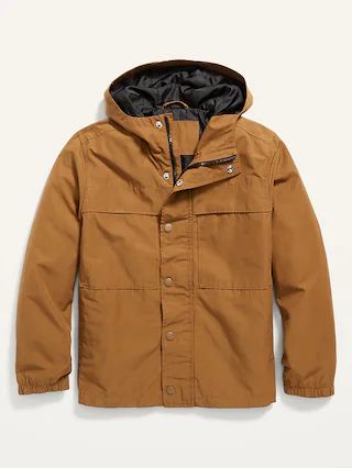 Gender-Neutral Hooded Zip Utility Jacket for Kids | Old Navy (US)