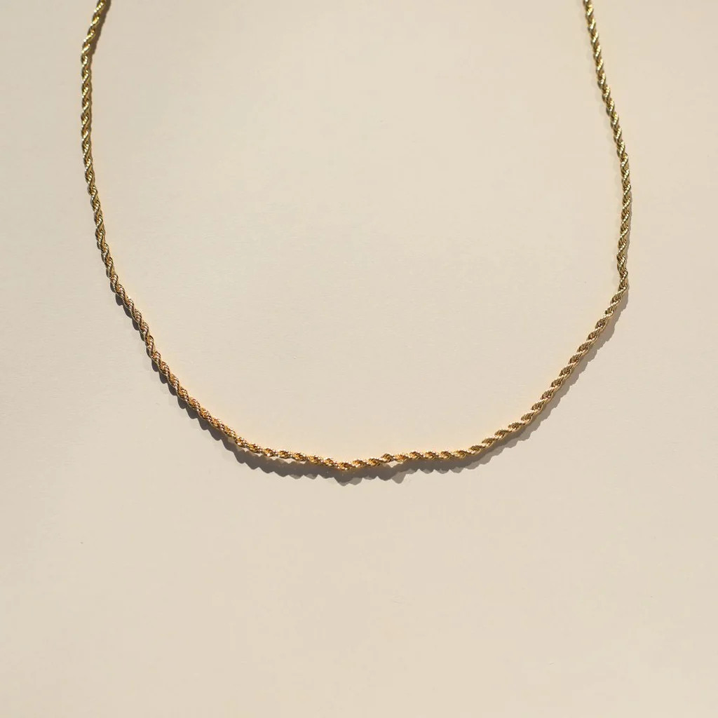 Gold Rope Chain Necklace | Nickel and Suede