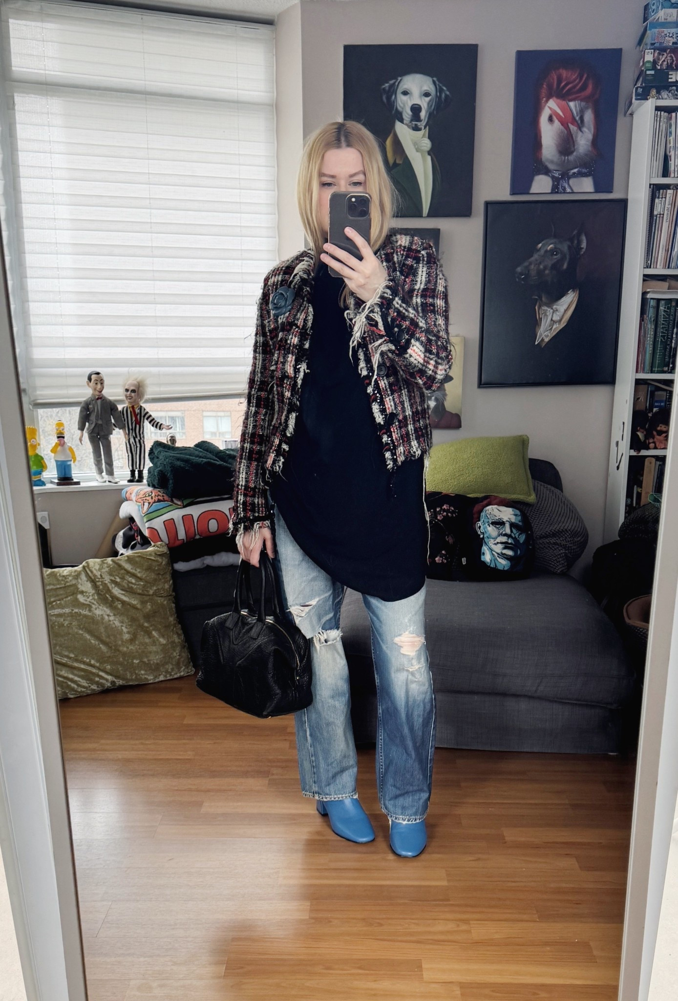 Had to wait for the freezing rain to stop so I could wear these boots. 
Jeans, jacket, and bag are vintage/preloved  


#LTKOver40 #LTKootd #LTKSeasonal