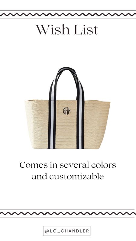 This bag comes in several colors and is fully customizable. A great size! 



Beach bag 
Beach tote 
Monogrammed bag 
Straw bag 

#LTKItBag #LTKTravel #LTKFindsUnder100
