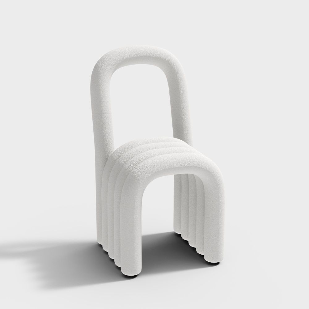 Modern White Teddy Velvet Dining Room Chair Side Chair (Set of 2) | Homary | Homary