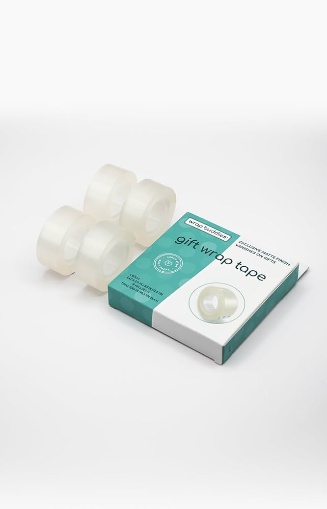 Wrap Buddies Adhesive Tape Rolls - Clear Tape for Wrap Buddies Wrapping Paper Clamps, Satin Finis... | Amazon (US)