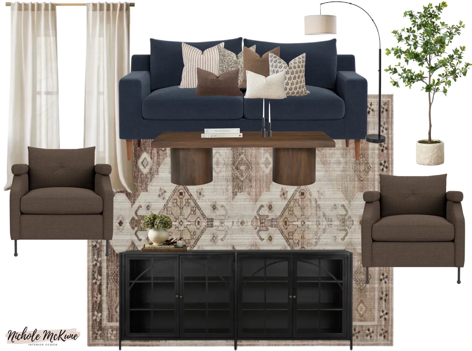 
A cozy + grounded living room design 🤎
Rich navy seating, warm wood tones, layered neutrals, and soft patterns come together for a space that feels timeless, comfortable, and elevated. This is the kind of room you want to sink into at the end of the day.
Tap to shop the sofa, accent chairs, coffee table, media console, rug, lighting, pillows, curtains, and decor pieces.

#LTKHome #LTKLivingRoom #LivingRoomDesign #NeutralHomeDecor #OrganicModernHome #ModernFarmhouseStyle #CozyLivingRoom #InteriorDesignMoodBoard #HomeDecorFinds #WarmNeutralHome #LTKSaleAlert