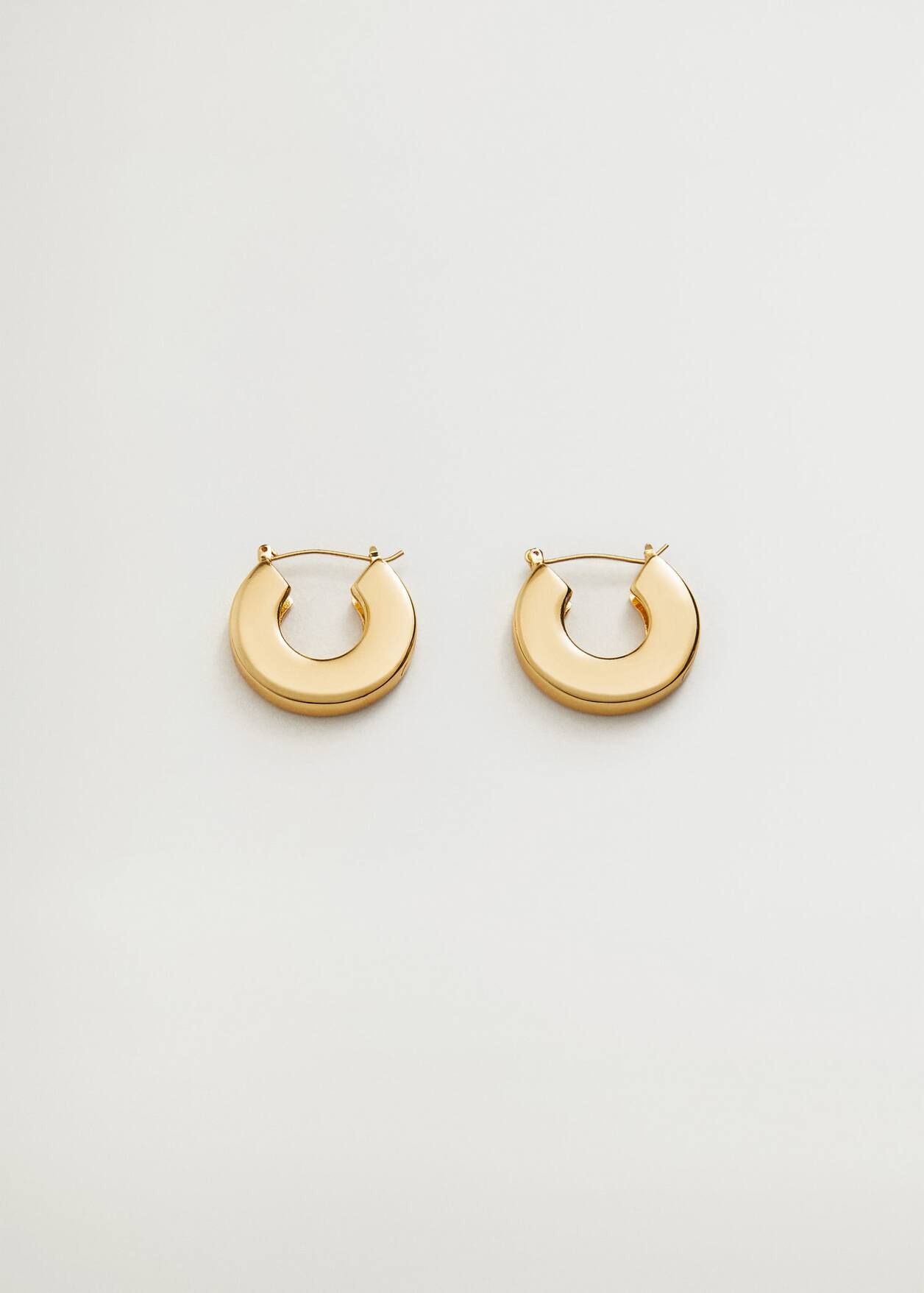 Metallic hoop earrings | MANGO (US)
