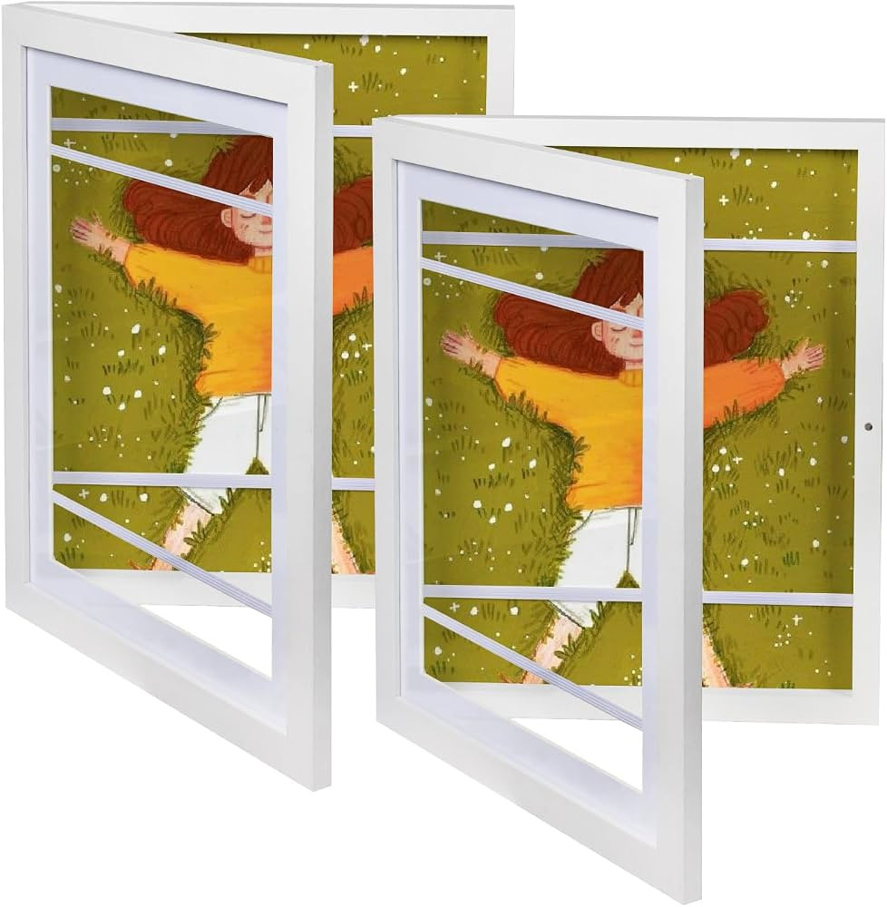 Q.Hou Kids Artwork Frames Changeable Wood 2 Pack Display 8.5x11, Kids Art Frames Front Opening Ho... | Amazon (CA)