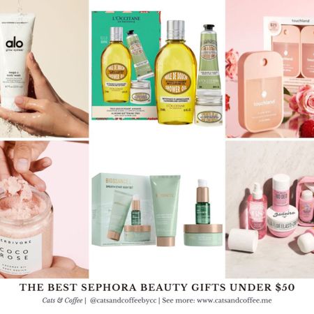 Beauty Lovers Gift Guide - The Best Bath & Body Beauty Gifts Under $50, featuring products from ALO beauty, L’Occitane, Touchland, Herbivore, Biossance, and Sol de Janeiro, among other luxury beauty brands from Sephora: 

#LTKGiftGuide #LTKfindsunder50 #LTKbeauty