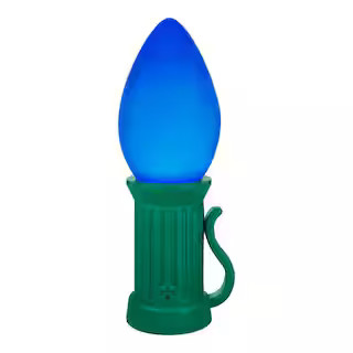 3 ft Battery Operated LED Blue Jumbo Bulb | The Home Depot