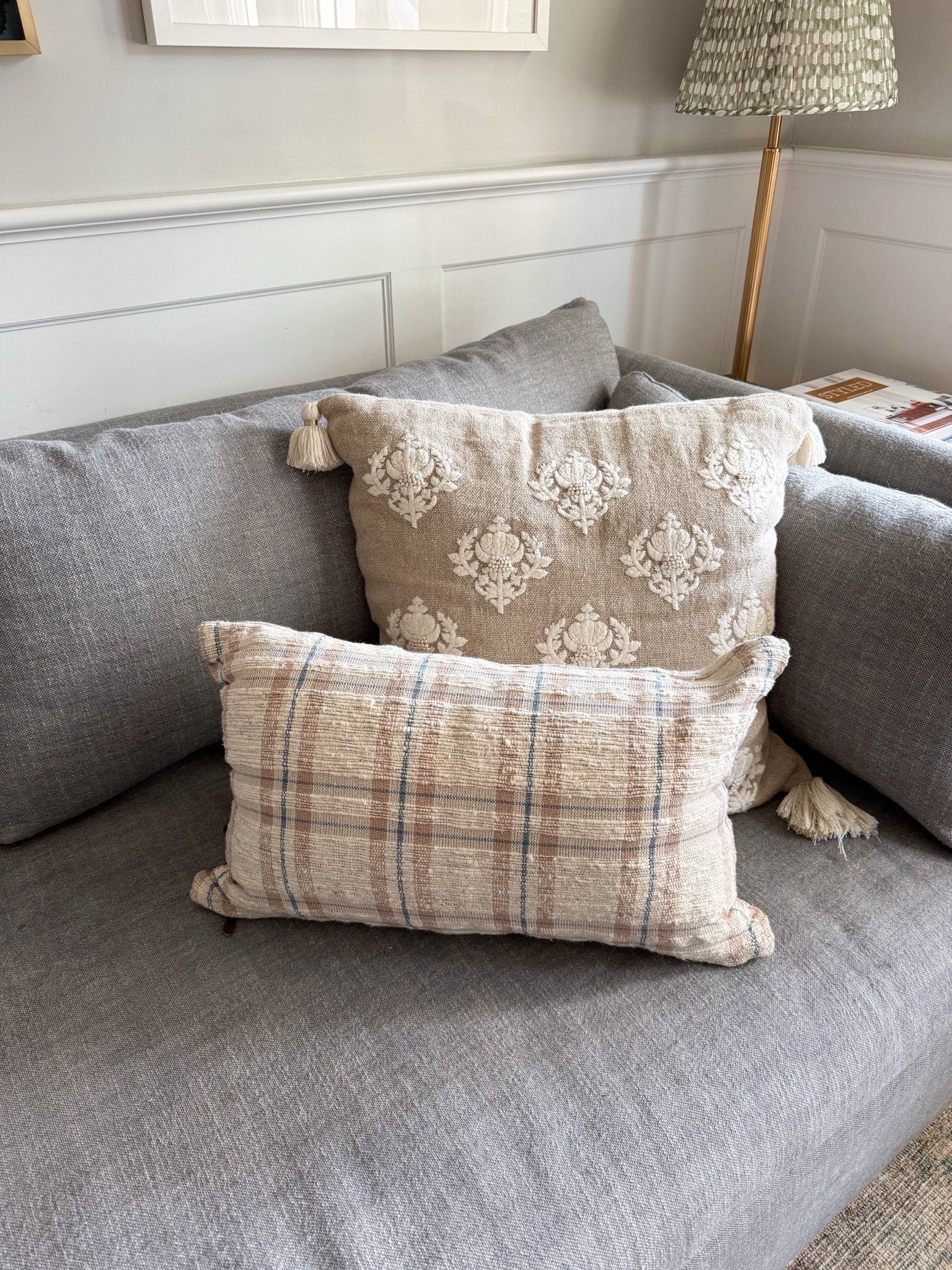 If you love a plaid pillow for fall and winter, this one is perfect (I love the colors and the size and the price-point) and just launched today!