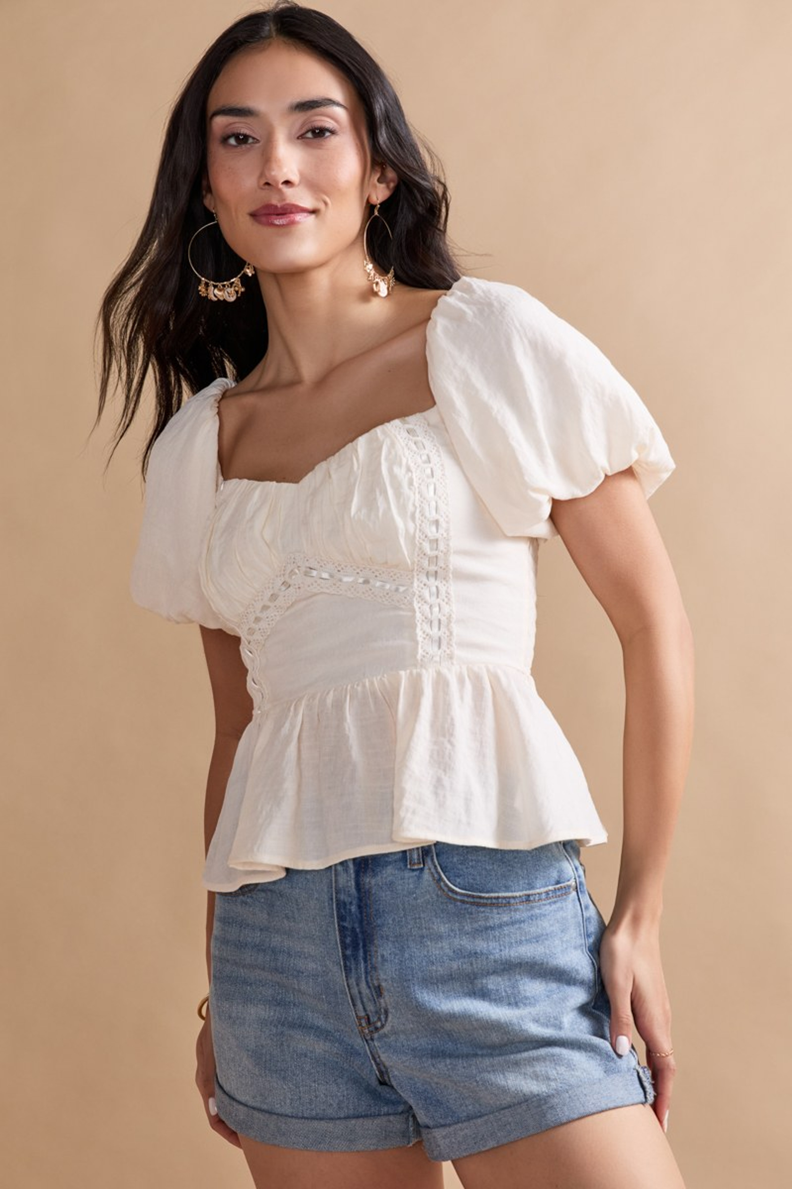 Georgia Puff Sleeve Blouse | Francesca's
