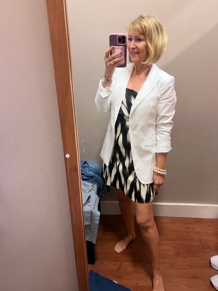 50% off Long white summer linen blazer adds the perfect touch to any look especially a summer dress! 

#LTKOver40 #LTKSaleAlert #LTKFindsUnder50