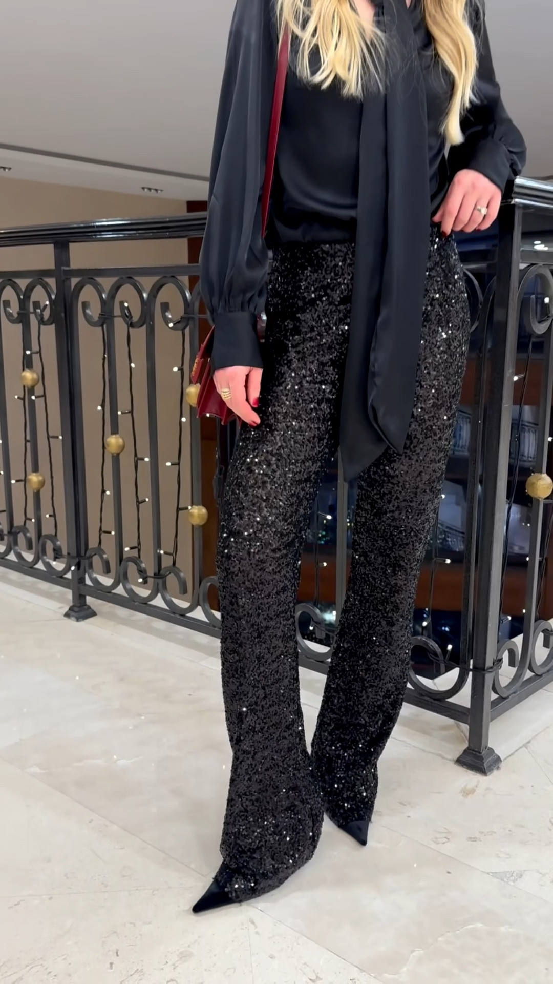 Zara sequin pants, all black holiday look, New Year’s Eve outfit 

#LTKSaleAlert #LTKHoliday #LTKFindsUnder100