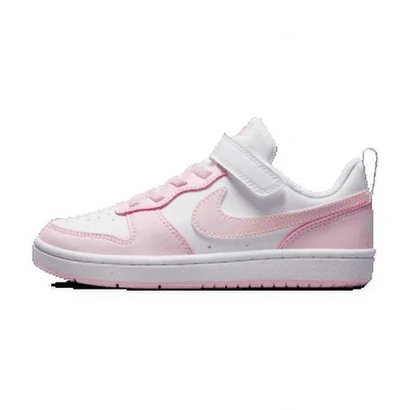Nike Court Borough Low Recraft Little Kids' Shoes Color: White/Pink Foam Size: 13.5C | Walmart (US)