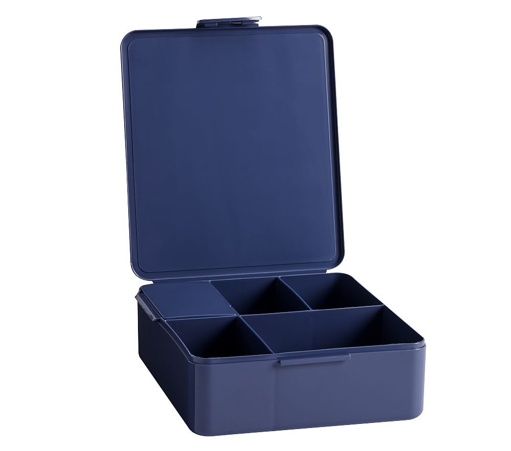Square All-in-one Recycled Kids Bento Box, Navy | Pottery Barn Kids